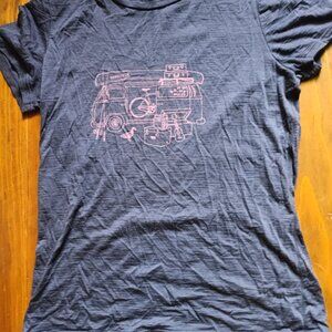 Icebreaker Tech Lite Van Life Crew Short Sleeve Merino Wool Shirt W's M